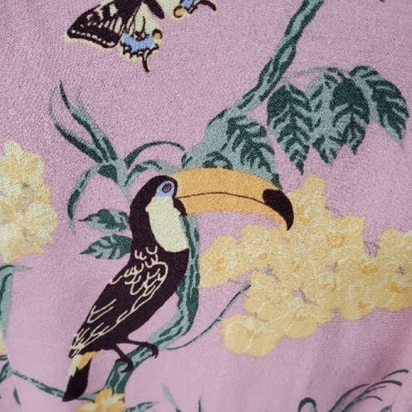 Reformation Toucan Tropical Floral Pink Midi Dress Small - Picture 6 of 8